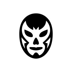 black and white mask. Black and white lucha libre mask icon