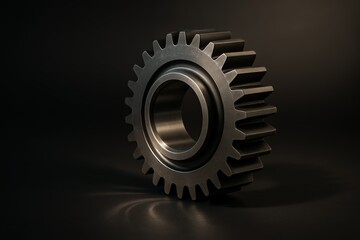 Industrial gear closeup. Use for automation, mechanical design, technology and engineering branding 
