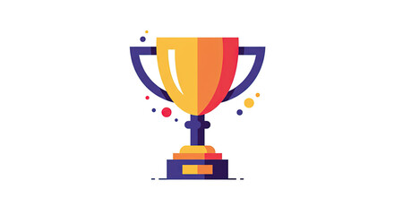 Golden trophy with transparent background