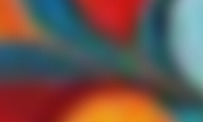 Abstract painting with vibrant colors blending together in a blurred effect