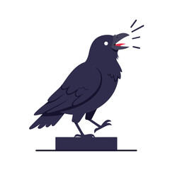 Fototapeta premium Cawing Raven