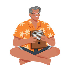 Man playing music