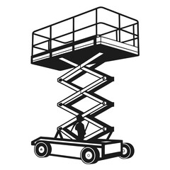 a scissor lift platform for construction work tasks
