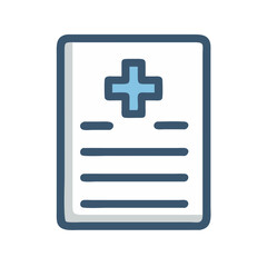 Obraz premium Medical record icon vector illustration on white background