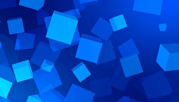 Abstract background of many translucent blue cubes - Powered by Adobe
