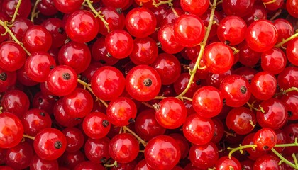 Close-up of many red currants