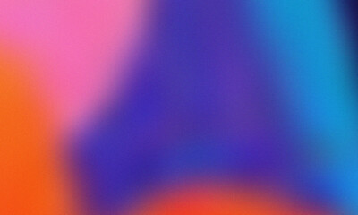 Colorful grainy gradient background with noise texture and blurred color spots