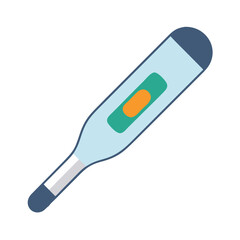 Simple flat vector illustration of a digital thermometer