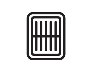 Clean air filter regulator icon in stylish line art