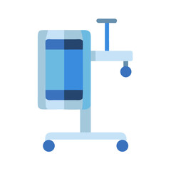 Fototapeta premium Medical ventilator vector graphic in flat style on black