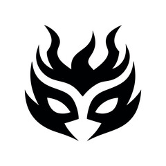 Abstract mask artwork designed with creative flame inspired decorative details Vector illustration
