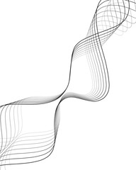 Modern abstract monochrome wave line background