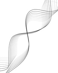 Modern abstract monochrome wave line background