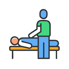 Fototapeta premium Chiropractor performing an adjustment or massage on a patient