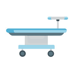 Medical examination table illustration for healthcare concept