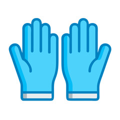 Obraz premium Medical gloves flat vector icon on a black background