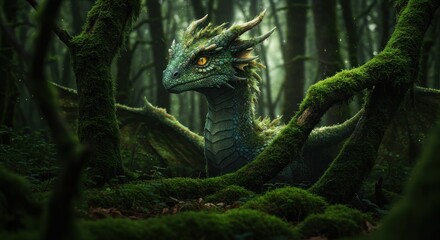 Dark forest creature illustration