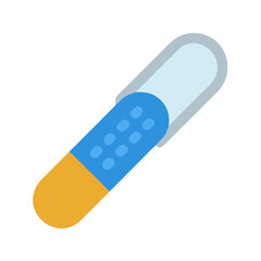 Minimalistic Pill Icon Showing Antibiotic or Supplement Capsule