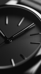 Luxury Watch Detail Close-Up View Elegant Design Modern Aesthetics Deep Contrast Sophisticated Timepiece