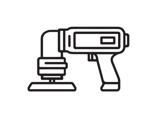 Modern angle grinder illustration in clean vector design