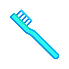 Minimalist blue toothbrush on a black background, dental hygiene