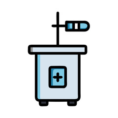 Simple vector illustration of a healthcare medical cabinet