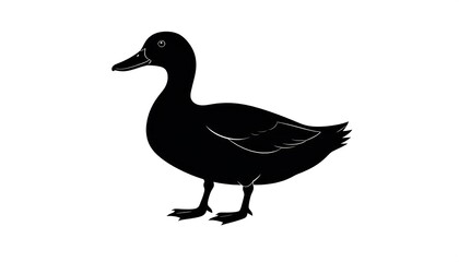 Silhouette of a duck (2)