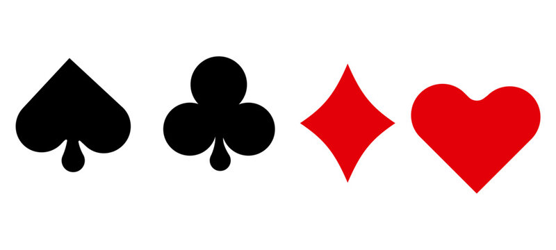 vector illustration of playing cards with hearts