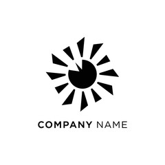 Obraz premium Abstract sunburst logo design for company branding.