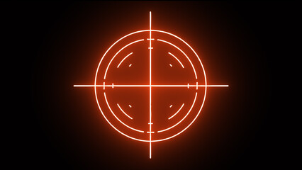Digital radar screen with glowing blue neon circles and sweep, highlighting concept of detection, analysis, and technological monitoring, set against black background.