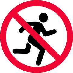 no running