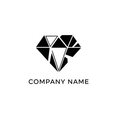 Fototapeta premium Geometric diamond logo design for company branding and identity purposes.