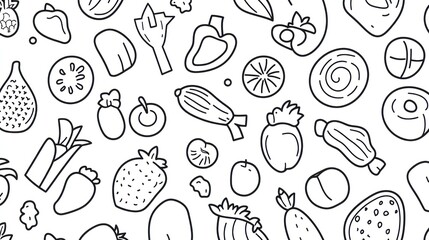 Food pattern illustration