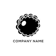Stylized Blackberry Logo Design with Bold Outline and Minimalist Aesthetic.