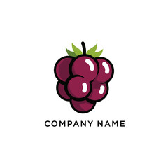 Stylized Raspberry Logo Design for Food Businesses.