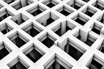 repeating geometric shapes changing size optical illusion