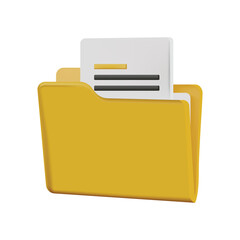 Organized Digital Documents A Golden Folder Holding Important Files for Easy Access and Efficient Management of