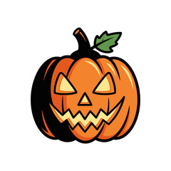 Spooky carved pumpkin with glowing eyes and jagged grin perfect for Halloween celebrations