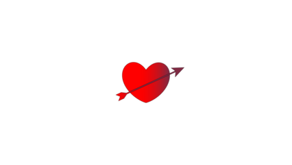 Vibrant red heart symbol illuminated against a deep black background with subtle lighting effects
