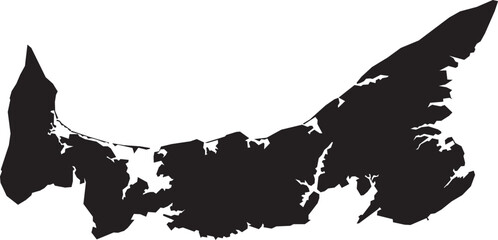 Edward Canada Province Map Silhouette High Detail Editable © Griffin9678