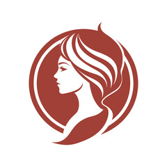 woman with long hair vector art