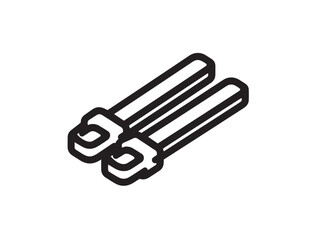 Professional Electrical Cable Ties Symbol in Modern Clean Vector Art