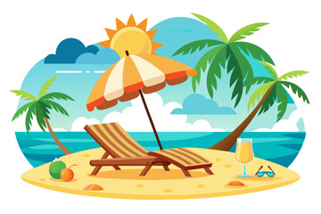 tropical beach scene