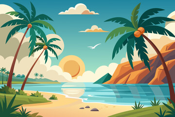 palm trees on the beach