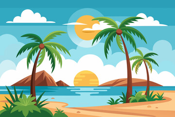 palm trees on the beach