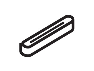 Chalk Line Tool Icon in Clean Minimal Vector Illustration Style