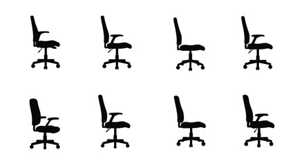 office chairs arranged neatly in rows and columns