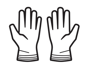 Protective Chemical Resistant Gloves Illustration in Stylish Modern Vector Artwork