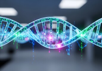 digital dna helix science technology research