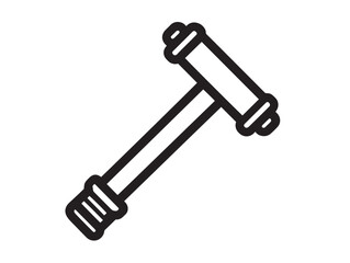 Cold Chisel Tool Icon in Modern Minimal Vector Line Artwork